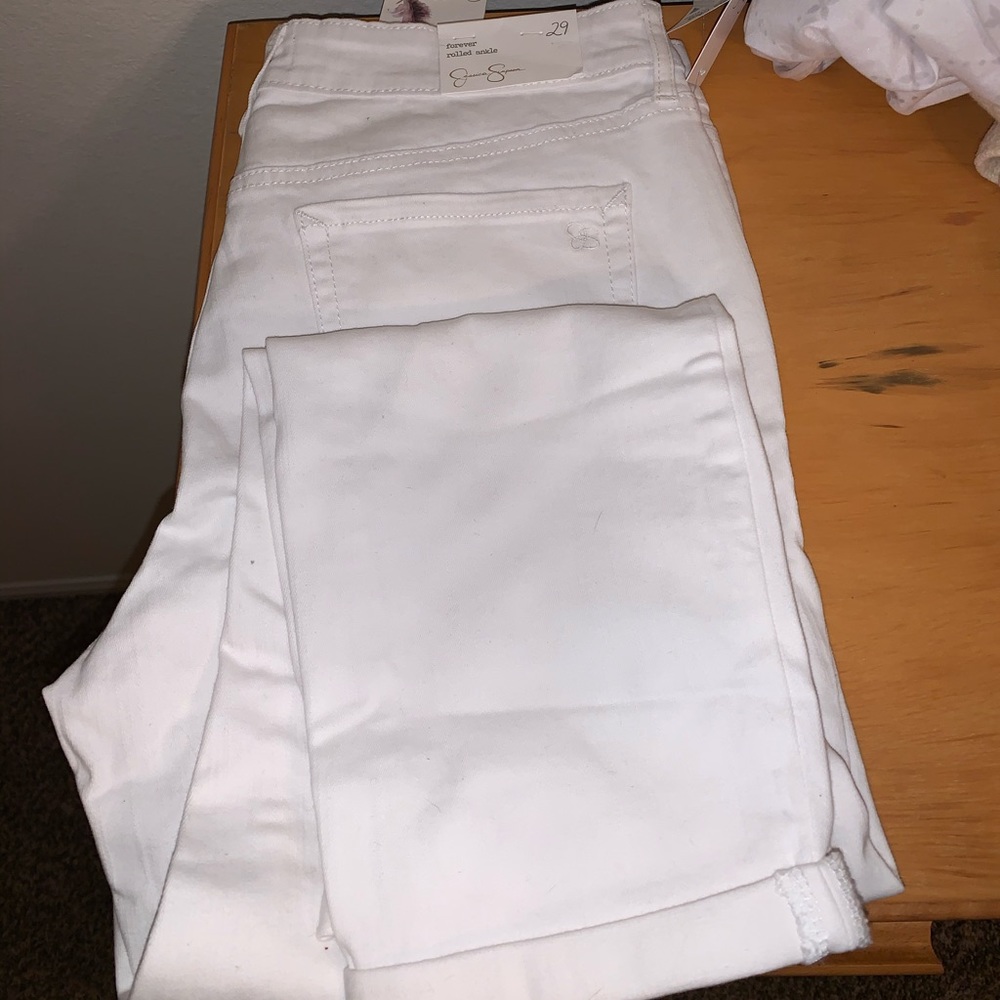 White jean jessica Simpson